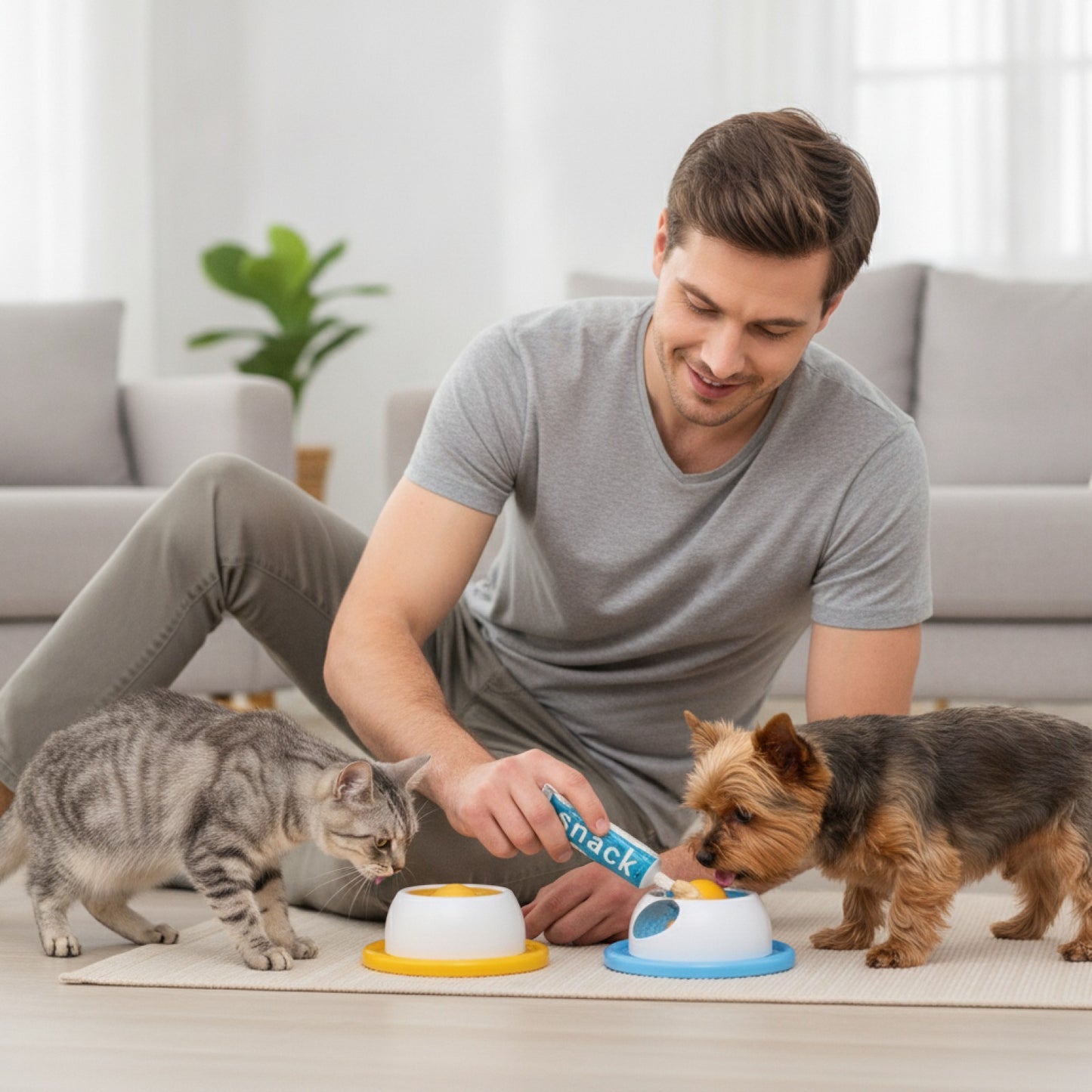 Jouet Interactif Distributeur de Nourriture pour Chiens et Chats - Alimentation Lente & Jeu