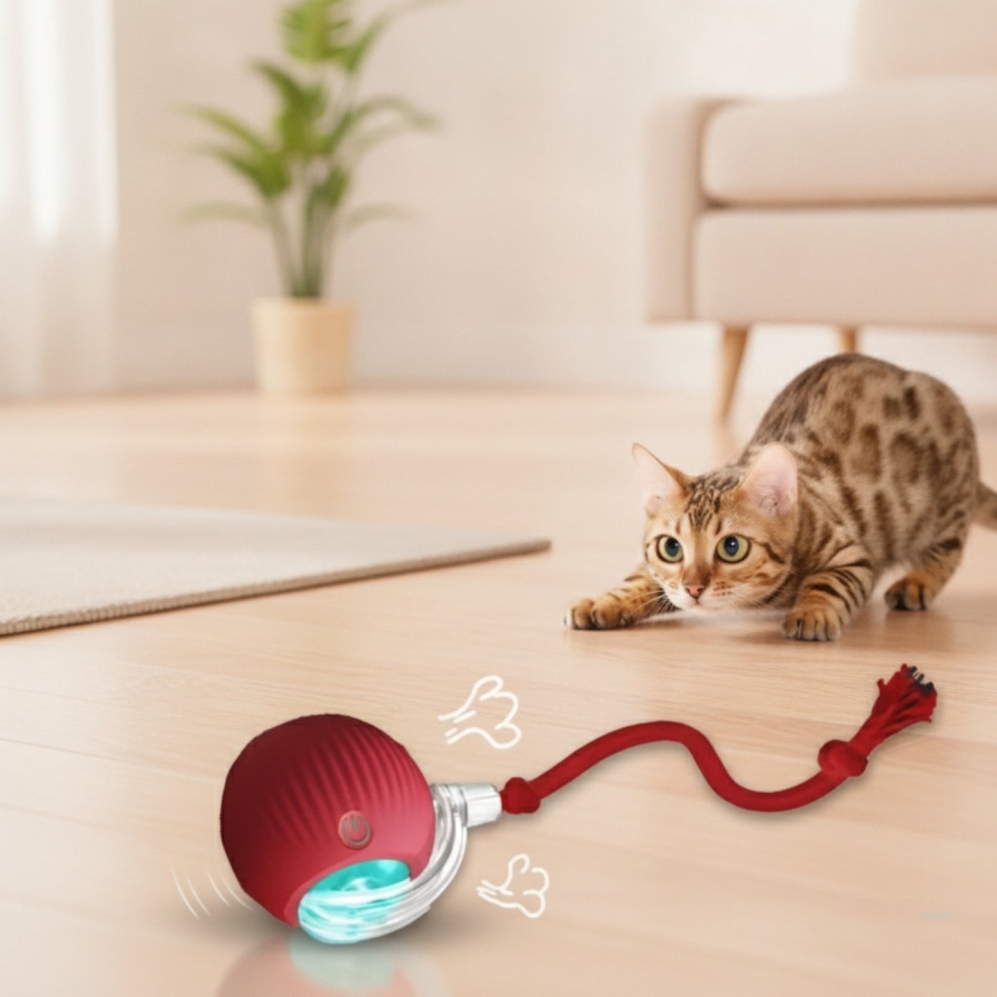 Balle Jouet Électrique Interactive pour Chat