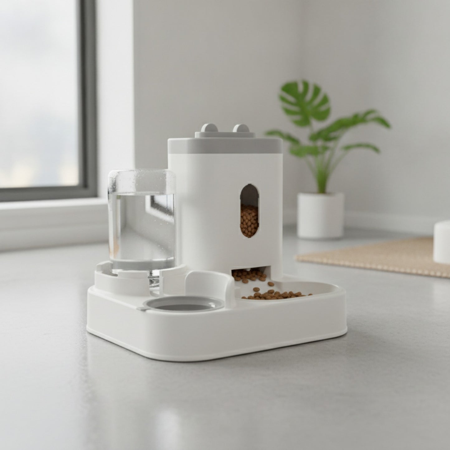 Mangeoire Automatique pour Chien et Chat avec Fontaine d'eau Intégrée - Grande Capacité