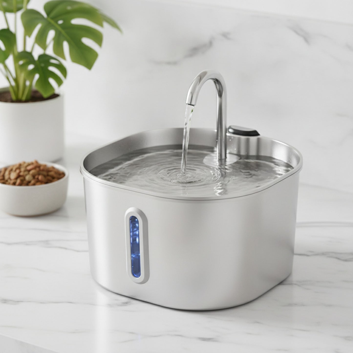 Fontaine à Eau Automatique pour Chat et Chien ZYFeeder 2.2L en Acier Inoxydable