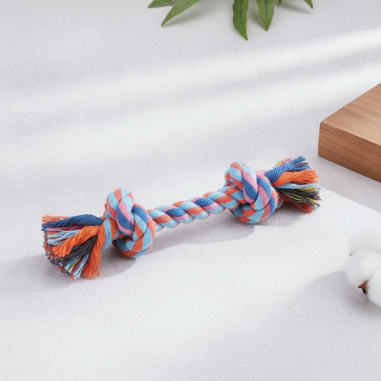 Corde à Mordre Résistante pour Chien - Jouet double Nœud