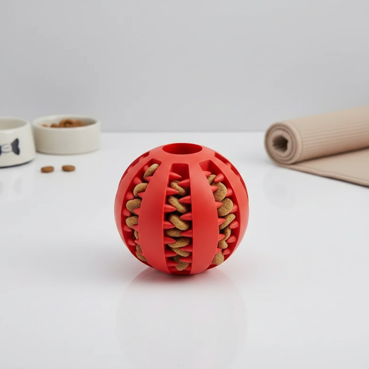 Balle Jouet Résistante pour Chien et Chat - Jouet Anti-Stress à Friandises