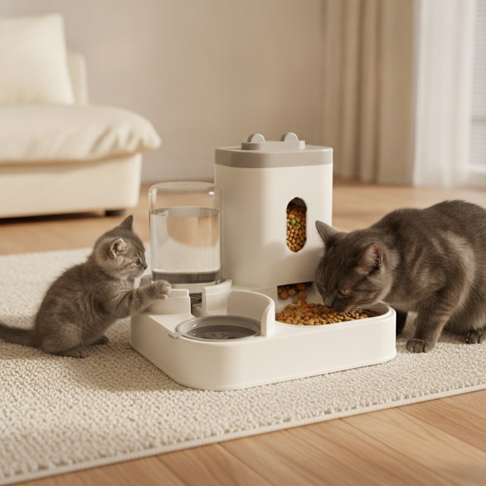 Mangeoire Automatique pour Chien et Chat avec Fontaine d'eau Intégrée - Grande Capacité
