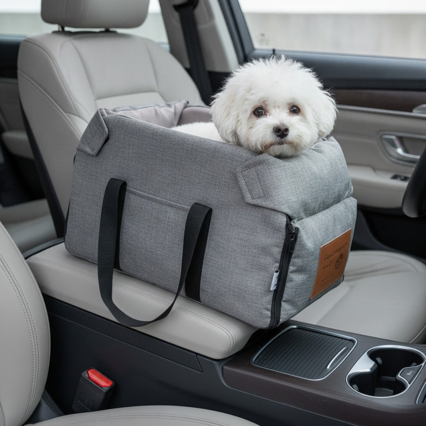 Siège Auto Portable pour Chiens et Chats - Avec Attache de Sécurité