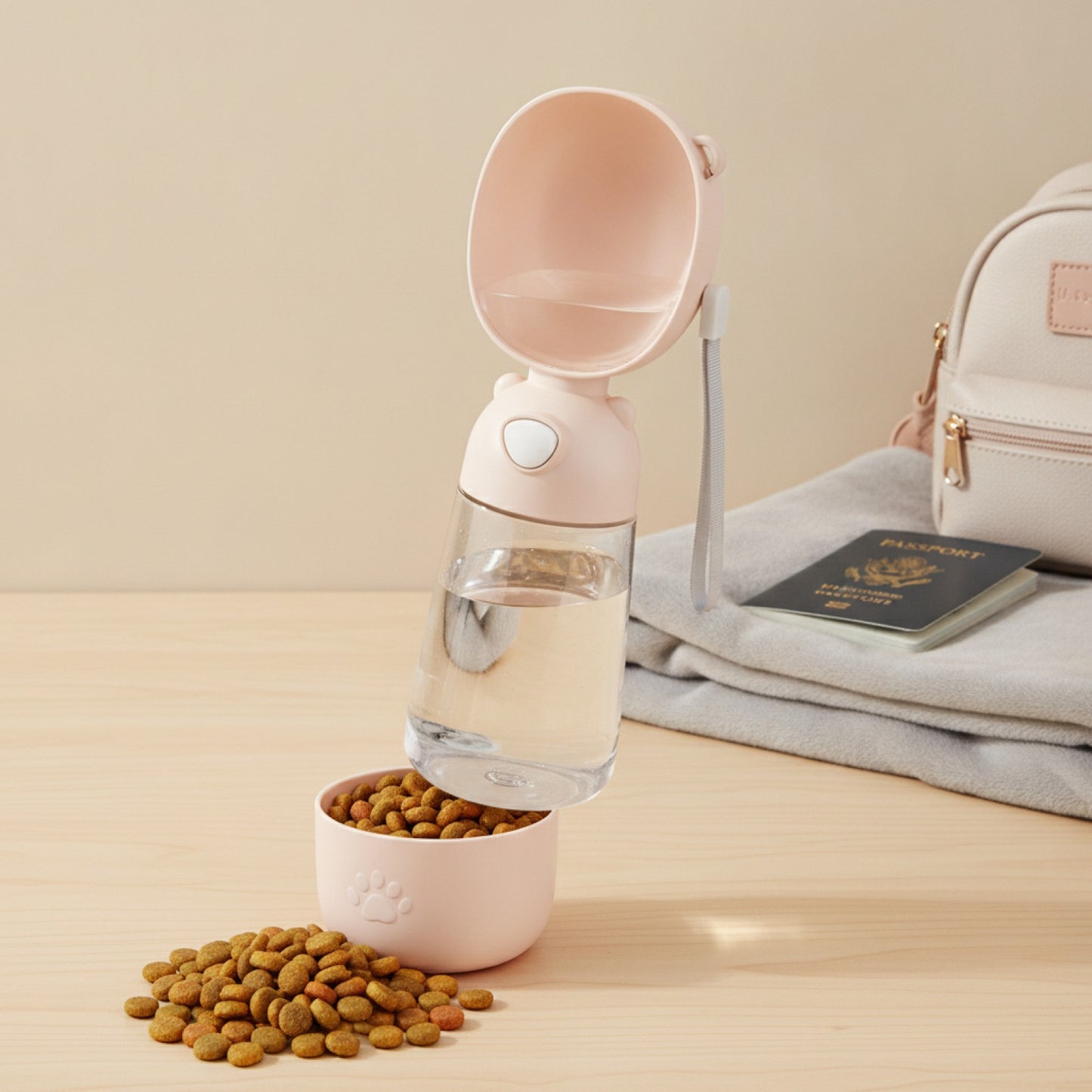 Bol d'eau Portable pour chien et chat avec distributeur de nourriture - Idéal pour le voyage