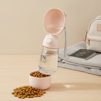 Bol d'eau Portable pour chien et chat avec distributeur de nourriture - Idéal pour le voyage