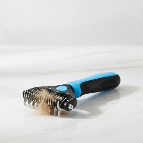 Brosse Démêlante Professionnelle pour Chiens et Chats - Peigne Anti-Nœuds et Épilateur de Poils