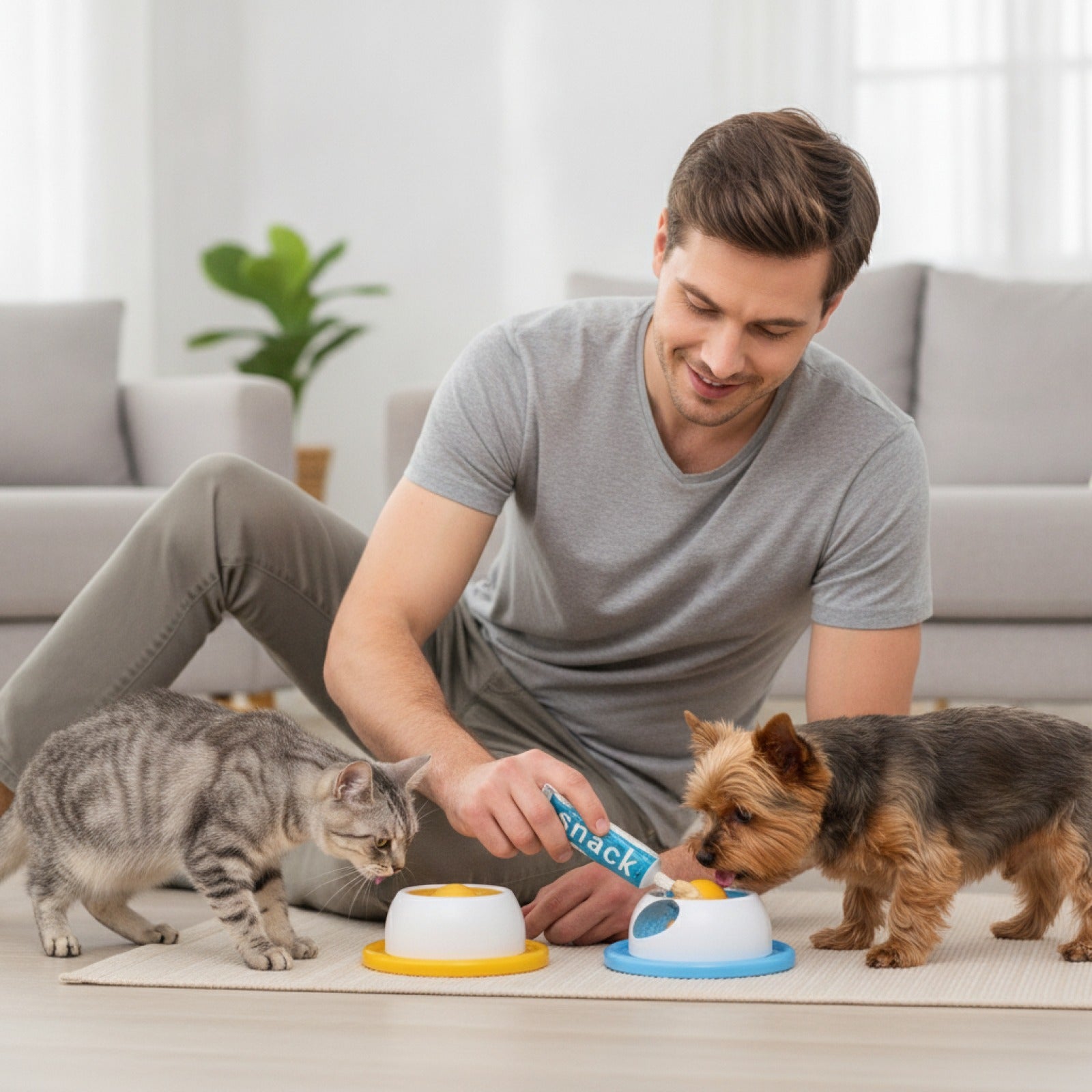 Jouet Interactif Distributeur de Nourriture pour Chiens et Chats - Alimentation Lente & Jeu