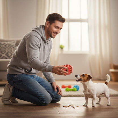 Balle Jouet Résistante pour Chien et Chat - Jouet Anti-Stress à Friandises
