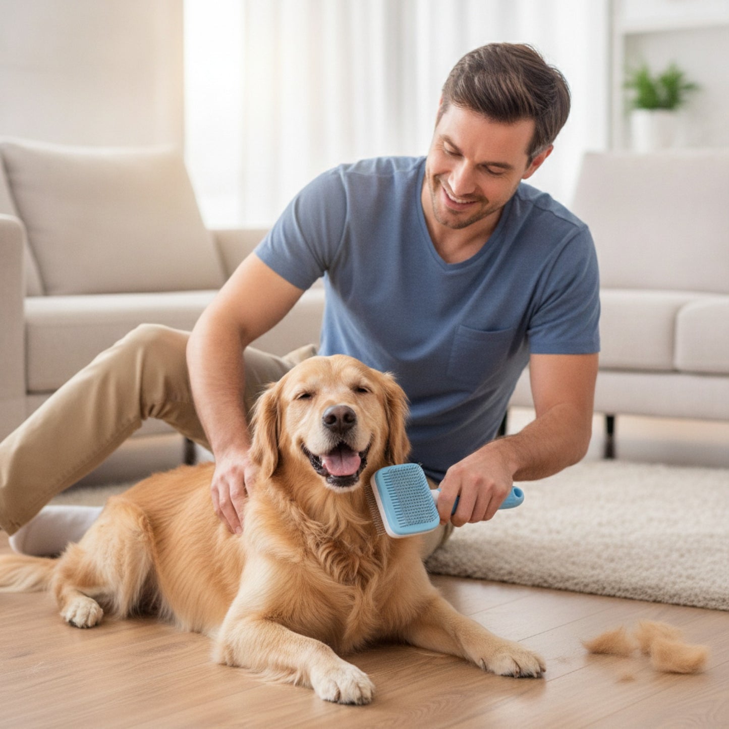 Brosse Anti-Poils pour Chien et Chat - Peigne de Toilettage et Entretien