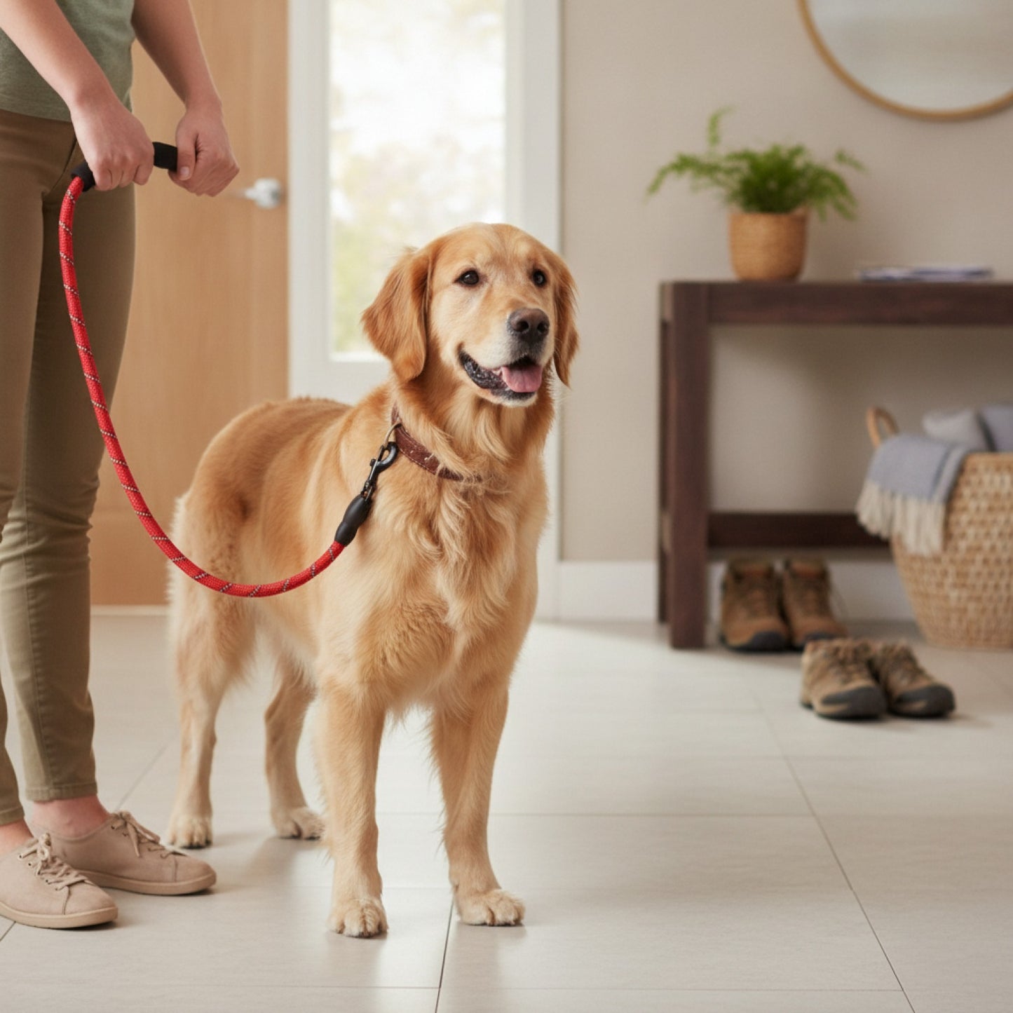 Laisse pour chien confortable avec poignée rembourrée