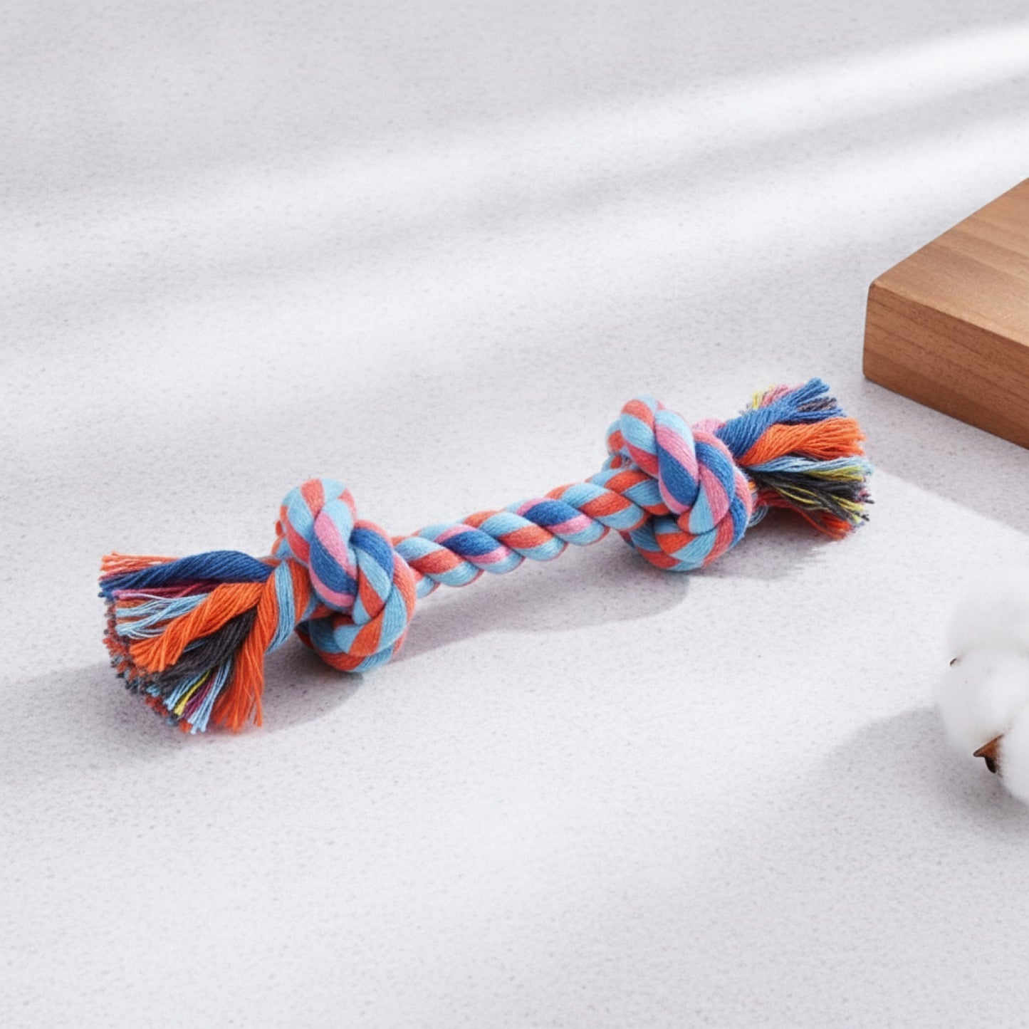 Corde à Mordre Résistante pour Chien - Jouet double Nœud